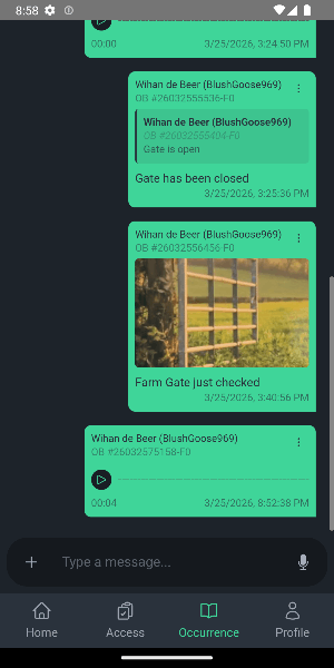 Vigil Mobile Occurrence Book