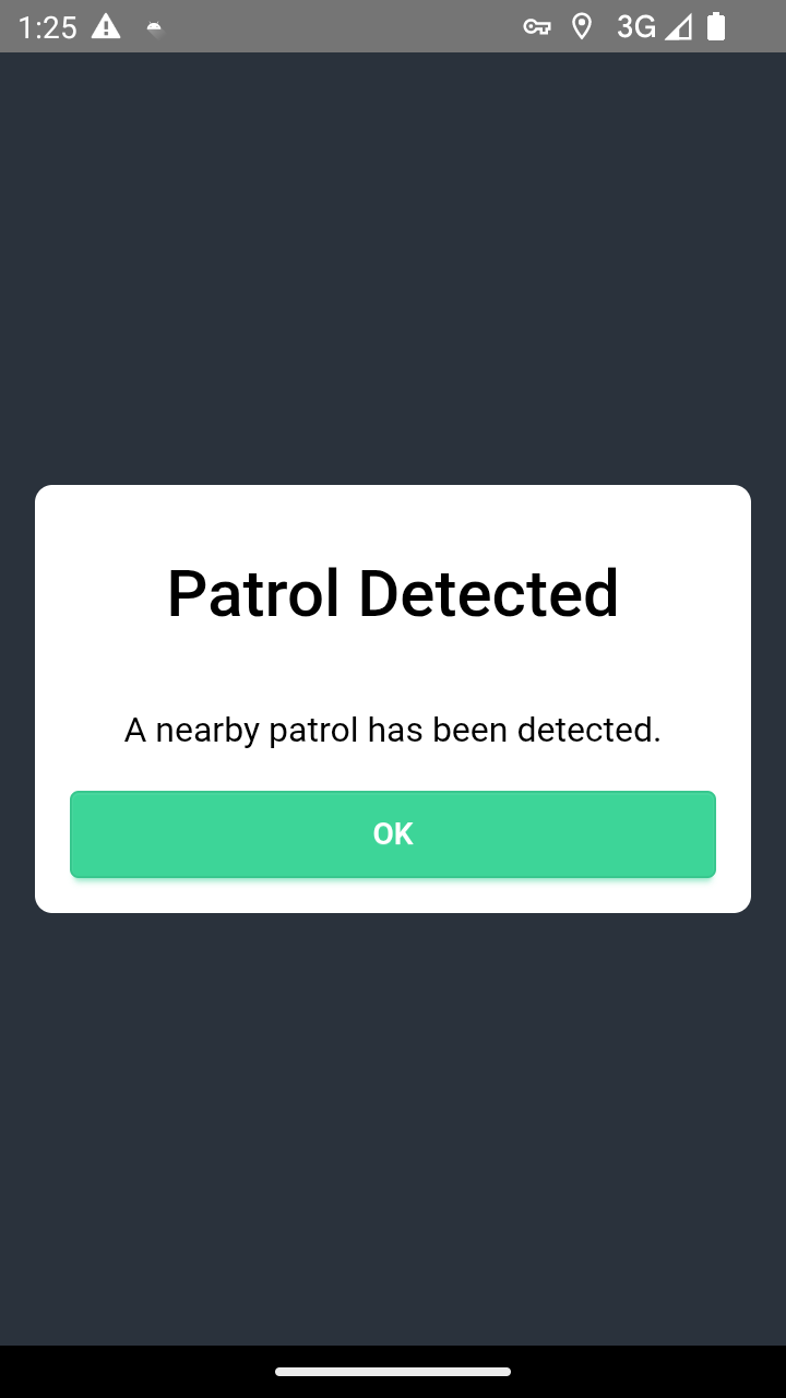 Patrol detected alert
